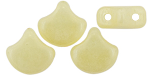 Matubo Ginkgo Leaf Bead 7.5 x 7.5mm (loose) : Luster - Milky White