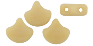 Matubo Ginkgo Leaf Bead 7.5 x 7.5mm (loose) : Matte - Opaque Beige