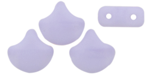 Matubo Ginkgo Leaf Bead 7.5 x 7.5mm (loose) : Matte - Milky Lavender