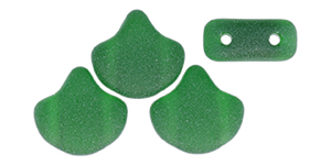 Matubo Ginkgo Leaf Bead 7.5 x 7.5mm (loose) : Matte - Chrysolite