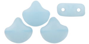 Matubo Ginkgo Leaf Bead 7.5 x 7.5mm (loose) : Matte - Milky Aquamarine