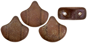 Matubo Ginkgo Leaf Bead 7.5 x 7.5mm (loose) : Matte - Amethyst - Rembrandt