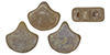 Matubo Ginkgo Leaf Bead 7.5 x 7.5mm (loose) : Matte - Opaque Amethyst - Rembrandt