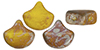 Matubo Ginkgo Leaf Bead 7.5 x 7.5mm (loose) : Matte - Opaque Yellow - Rembrandt