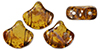 Matubo Ginkgo Leaf Bead 7.5 x 7.5mm (loose) : Med Topaz - Rembrandt
