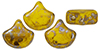 Matubo Ginkgo Leaf Bead 7.5 x 7.5mm (loose) : Opaque Yellow - Rembrandt