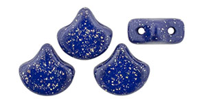 Matubo Ginkgo Leaf Bead 7.5 x 7.5mm (loose) : Stardance - Midnight Blue