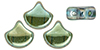 Matubo Ginkgo Leaf Bead 7.5 x 7.5mm (loose) : Aquamarine - Full Celsian