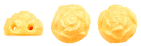 Roseta Two-Hole Cabochon 6mm (loose) : Blossom - Persian Buttercup