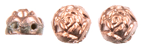 Roseta Two-Hole Cabochon 6mm (loose) : Vacuum Plating - Gold Capri full