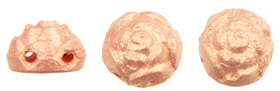 Roseta Two-Hole Cabochon 6mm (loose) : Blossom - Golden Rose