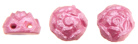 Roseta Two-Hole Cabochon 6mm (loose) : Powdery - Sugar Coral