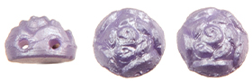 Roseta Two-Hole Cabochon 6mm (loose) : Powdery - Lavender