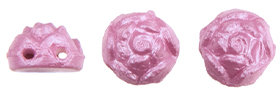 Roseta Two-Hole Cabochon 6mm (loose) : Powdery - Radiant Orchid