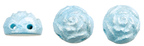 Roseta Two-Hole Cabochon 6mm (loose) : Blossom - Blue Poppy