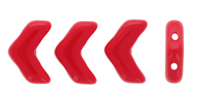 Vee Bead 4 x 10mm (loose) : Opaque Red