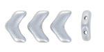 Vee Bead 4 x 10mm (loose) : Matte - Metallic Silver