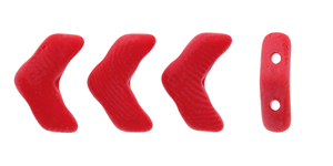 Vee Bead 4 x 10mm (loose) : Matte - Opaque Red