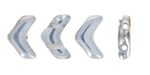 Vee Bead 4 x 10mm (loose) : Silver 1/2 Coat