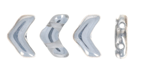 Vee Bead 4 x 10mm (loose) : Silver 1/2 Coat