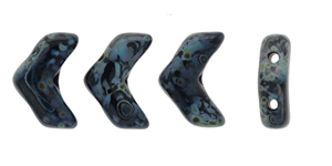 Vee Bead 4 x 10mm (loose) : Jet - Picasso