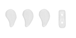 FlatDuo Beads 8 x 5mm (loose) : Chalk