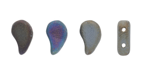 FlatDuo Beads 8 x 5mm (loose) : Jet Blue Iris Mat