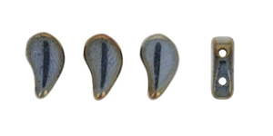 FlatDuo Beads 8 x 5mm (loose) : Jet Brown Iris