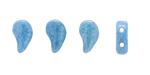 FlatDuo Beads 8 x 5mm (loose) : Chalk Blue Luster