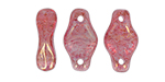 Cradle Bead 6 x 10mm Vertical Hole (loose) : Luster - Transparent Topaz/Pink