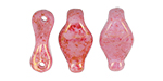 Cradle Bead 10 x 6mm Horizontal Hole (loose) : Luster - Opaque Topaz/Pink