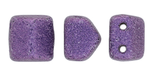 Roof Bead 6 x 6mm (loose) : Metallic Suede - Purple