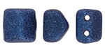 Roof Bead 6 x 6mm (loose) : Metallic Suede - Blue
