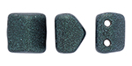 Roof Bead 6 x 6mm (loose) : Metallic Suede - Dk Forest