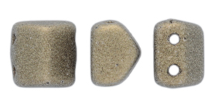 Roof Bead 6 x 6mm (loose) : Metallic Suede - Gold