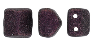 Roof Bead 6 x 6mm (loose) : Metallic Suede - Pink