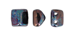 Roof Bead 6 x 6mm (loose) : Jet - Bronze Vega