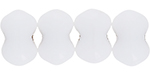 Butterfly, one hole, 3 x 4 mm (loose) : White