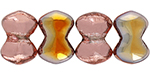 Butterfly, one hole, 3 x 4 mm (loose) : Apollo - Gold