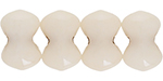 Butterfly, one hole, 3 x 4 mm (loose) :  Luster - Opaque Champagne