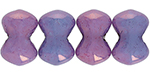Butterfly, one hole, 3 x 4 mm (loose) :  Luster - Metallic Amethyst Chalk