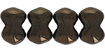 Butterfly, one hole, 3 x 4 mm (loose) : Metallic Olivine