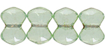 Butterfly, one hole, 3 x 4 mm (loose) : Luster - Transparent Lt Green