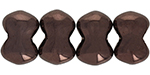 Butterfly, one hole, 3 x 4 mm (loose) : Dk Bronze