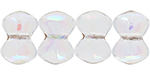 Butterfly, one hole, 3 x 4 mm (loose) : Crystal AB
