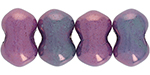 Butterfly, one hole, 4 x 6 mm (loose) :  Luster - Metallic Amethyst Chalk
