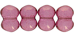 Butterfly, one hole, 4 x 6 mm (loose) : Luster - Pink