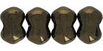 Butterfly, one hole, 4 x 6 mm (loose) : Metallic Olivine