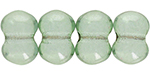 Butterfly, one hole, 4 x 6 mm (loose) : Luster - Transparent Lt Green