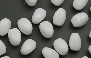Oval 12/9mm (loose) : White